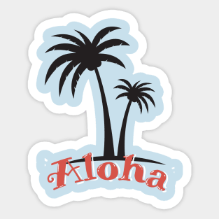 Aloha Summer Beach Siesta Hawaii Sticker